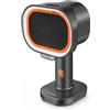 AMZCHEF Cappa aspirante portatile ricaricabile, regolabile in altezza, nera | Alimentazione a batteria, 4 livelli di regolazione, Angolo regolabile di ±20°, Con LED, adatto per uso interno ed esterno