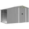 vidaXL Capanno da Giardino Grigio 277x192,5x179 cm in Acciaio Zincato