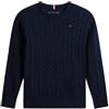 Tommy Hilfiger Cotton Cable Sweater Kb0kb09753 Pullover Bambini e Ragazzi