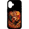 Western Chicken Farm Pumpkin Fall Harves Custodia per iPhone 16 Cowgirl Equitazione Gallo Gigante Autunno Country Art