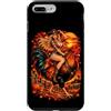 Western Chicken Farm Pumpkin Fall Harves Custodia per iPhone 7 Plus/8 Plus Cowgirl Equitazione Gallo Gigante Autunno Country Art