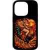Western Chicken Farm Pumpkin Fall Harves Custodia per iPhone 14 Pro Cowgirl Equitazione Gallo Gigante Autunno Country Art