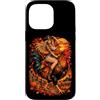 Western Chicken Farm Pumpkin Fall Harves Custodia per iPhone 14 Pro Max Cowgirl Equitazione Gallo Gigante Autunno Country Art