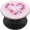 Painted Lips Co Cuore Rosa Lilla Stampa Labbra PopSockets PopGrip Adesivo