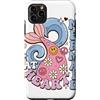 Cute Retro Summer Graphic Custodia per iPhone 11 Pro Max Mermaid At Heart Ocean Lover Coastal Beach Vibes
