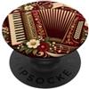 Accordion Hobby Lover Gifts Vintage Fisarmonica E Wildflower Ritmo Hobby PopSockets PopGrip Adesivo