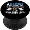 Higher Ed Hilarity Master's Degree BS Level Graduate Student Humor PopSockets PopGrip Adesivo
