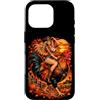 Western Chicken Farm Pumpkin Fall Harves Custodia per iPhone 16 Pro Cowgirl Equitazione Gallo Gigante Autunno Country Art