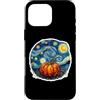 Pumpkin Starry Night Paining Van Gogh Me Custodia per iPhone 16 Pro Max Zucca Notte stellata Dolore Van Gogh Ringraziamento Autunno Art