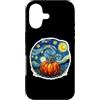 Pumpkin Starry Night Paining Van Gogh Me Custodia per iPhone 17 Zucca Notte stellata Dolore Van Gogh Ringraziamento Autunno Art