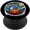 Pumpkin Starry Night Paining Van Gogh Me Zucca Notte stellata Dolore Van Gogh Ringraziamento Autunno Art PopSockets PopGrip Adesivo