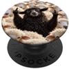 Ingranaggio ribelle del dito medio della Pecora nera che lancia il dito medio in stile Divertente PopSockets PopGrip Adesivo
