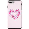 Painted Lips Co Custodia per iPhone 7 Plus/8 Plus Cuore Rosa Lilla Stampa Labbra