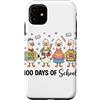 100th Day Funny Silly Goose Teacher Kid Custodia per iPhone 11 100 Days of School Goose Cute Teacher 100th Day Kids