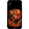 Western Chicken Farm Pumpkin Fall Harves Custodia per iPhone XS Max Cowgirl Equitazione Gallo Gigante Autunno Country Art