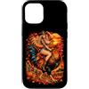 Western Chicken Farm Pumpkin Fall Harves Custodia per iPhone 12/12 Pro Cowgirl Equitazione Gallo Gigante Autunno Country Art