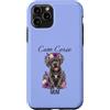 Italian Mastiff Dog Smiles For Mother Custodia per iPhone 11 Pro Cane Corso Mom Cute Puppy Floral Crown Adorabile Cane Fiori