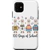 100th Day Funny Silly Goose Teacher Kid Custodia per iPhone 11 100 Days of School Goose Cute Teacher 100th Day Kids