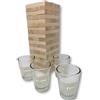 EKNA Gioco Torre Oscillante - Tipsy Tower - Giochi Divertenti per Adulti - Torre di Legno - Gioco per Bere Festa in Inglese (2-6 Persone)