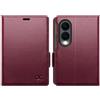 OCASE Portafoglio per Samsung Galaxy Z Fold 8 Borgogna | Custodia a Ribalta, Portafoglio in Pelle PU, Blocco RFID, 3 Slot per Carte, Supporto Integrato, Protezione Antishock