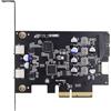 Xiwai Scheda PCI-E Express a USB 3.1 tipo E presa pannello frontale e USB3.0 19 pin/20 pin e adattatore di espansione doppio USB-C Type-C ASM3142 VL822