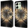 BLOTECH Cover Per Redmi Note 13 4G,Per Redmi Note 13 4G Custodia PU+TPU Portafoglio Copertura in Pelle con Porta Carte Libretto Flip Case Caso con Porta-Carte di Credito Per Redmi Note 13 4G,Golden Mandala