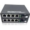 Elfcam® - Convertitore Fibre Ethernet Dotato di 1,25G SFP (Mini-GBIC) con Fibra Ottica SC Modalità singola Porte, Fino a 20km, 4 porte RJ45 x 4 porte RJ45