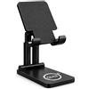 GIeNI® Supporto Telefono da Tavolo Pieghevole e Regolabile, Porta Cellulare da Scrivania per Smartphone e Tablet