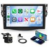 Rimoody Autoradio per Toyota RAV4 2007-2011 Carplay Wireless, 9 Pollici Touchscreen IPS Radio 2 din con Android Auto, Mirror Link, Bluetooth, FM/AM/RDS, USB, Comandi al Volante Retrocamera
