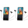 PINHUI 64 GB Lettore MP3 Bluetooth 5.3,Schermo 2,4 pollici altoparlante integrato (Confezione da 2)
