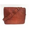 Fatto a mano Handmade Borsa Tracolla Uomo in Vera Pelle Marrone Messenger Laptop Scuola