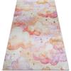rugsx Tappeto Bambino lavabile e antiscivolo Crema/Rosa 80x150 cm