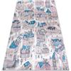 rugsx Tappeto Bambino lavabile e antiscivolo Beige/Blu 140x200 cm