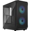 Lustrens Custodia per PC in policarbonato trasparente color nero, con vetro temperato