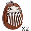 2x 1pc 8 Tasti Kalimba Thumb Piano Toy Pendente Grandi Regali Sonori per