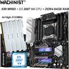 MACHINIST Set Scheda Madre MACHINIST X99 LGA 2011-3 con CPU Xeon E5-2697 V4, 8 Slot, 64GB DDR4 ECC 2133MHZ, Memoria NVME SATA M.2 ATX MR9D