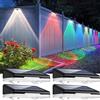 VENUSWING 1-4 pezzi luci per recinzione a LED ad energia solare lampada da parete impermeabile per esterni RGB o 3 colori accensione/spegnimento automatico per l'arredamento del patio esterno