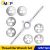 xcan Set di maschi e filiere metrici CMCP da 6/8/11 pezzi M3 M4 M5 M6 M7 M8 M10 M12, maschio a mano, punta da trapano, maschio per viti, filiera HSS, utensile manuale