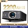 DESS Proiettore Video DESS C5Pro Full HD 1080P, C5 Pro BT5.4 WIFI Android, Proiettore per Home Theater, Giochi e Film