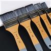 NONE Pennello per pittura ad acquerello con manico in legno e setole piatte in nylon, 5 misure, pennello per artisti per pittura acrilica, forniture per pittura artistica.