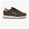 SUN68 Scarpe Sneakers Sun68 Ally Gold Silver In Suede E Nylon da donna rif. Z46202, Marrone