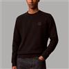 Calvin Klein Maglia Felpa Calvin Klein in cotone a costine monogramma da uomo rif. LV04LH230G, Nero