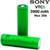 Sony Murata US18650 VTC6 3,7V 3000 mAh 30A litio ricaricabile