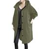 Generico Trench da Donna con Bottoni Cappotto Lungo Giubbotto Parka Invernale Elegante Moda Giacche Tinta Unita Casual Cappottos Invernale Maniche Lunghe Taglie Forti Slim Fit Outdoor Giacca Donnas