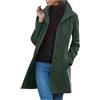 Generico Trench Pile da Donna con Bottoni e Tasche Taglie Forti Casual Cappotto Lungo Giubbotto Slim Fit Outdoor Giacca Invernale Maniche Lunghe Donnas Parka Invernale Elegante Moda Giacche Tinta Unita