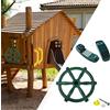 Set altalena da esterno con volante giocattolo per parco giochi per bambini,