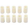Entgoinggo 10 puntali in nylon per stecca da biliardo, filettatura 3/16 | Diametro 11 mm, filettatura in ottone 3/16, nylon ad alta resistenza, resistente agli urti, altezza 25 mm, finitura bianca