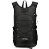 Nutup Zaino da viaggio leggero da 35 litri, in nylon, antigraffio, per uomo e donna, per escursionismo, arrampicata, sport all'aria aperta, colore grigio (nero)