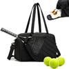 MODOKER Borsa da tennis per 2 racchette con scomparti per scarpe e bagnati | Borsa da tennis da 28 litri per 2 racchette, computer portatile da 39,6 cm, scarpe e attrezzatura da palestra