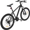 GANYUNG Mountain bike da 26 pollici, 21 marce, freno a disco per 12+ anni e 160-185 | forcella ammortizzata, portata 100 kg, sella 80-95 cm, acciaio al carbonio, per città e fuoristrada